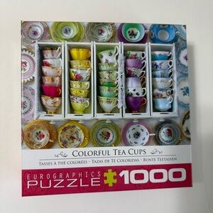 Eurographics Colorful Tea Cups Puzzle 1000 pieces